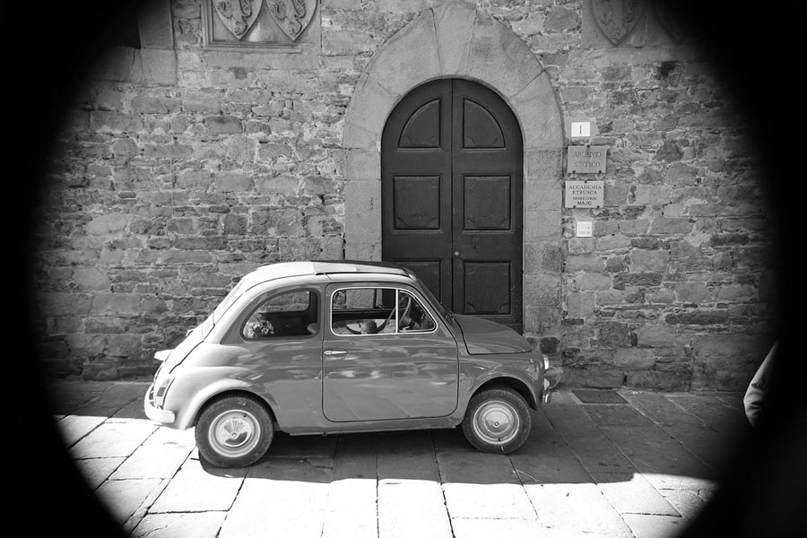 Fiat in Doorway by Damara Davidson